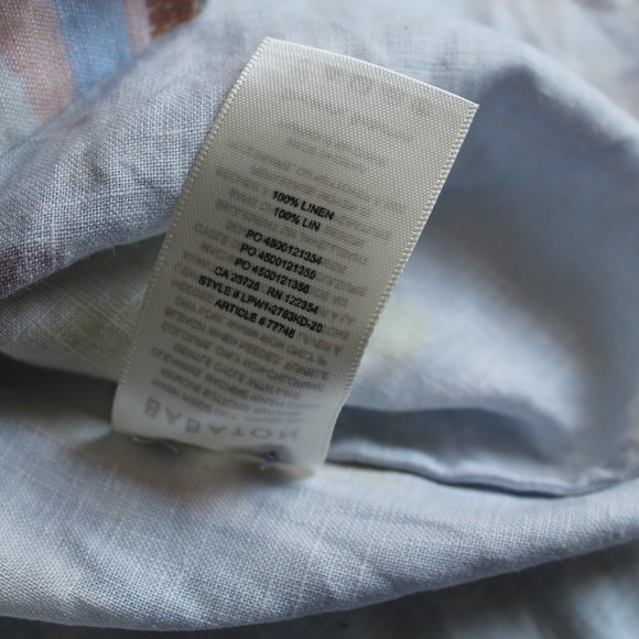 Babaton Tahoma Button-up Linen Shirt Glimmer Cool Yellow Size Small - Picture 9 of 9